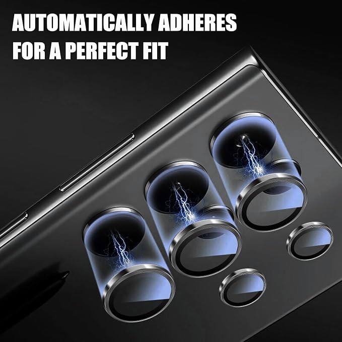 2 Pack Camera Lens Protector for Samsung Galaxy S24 Ultra, 9H Tempered Glass