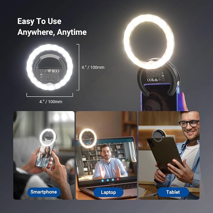 NEEWER Entry Level Version 4" Phone Selfie Ring Light Compatible