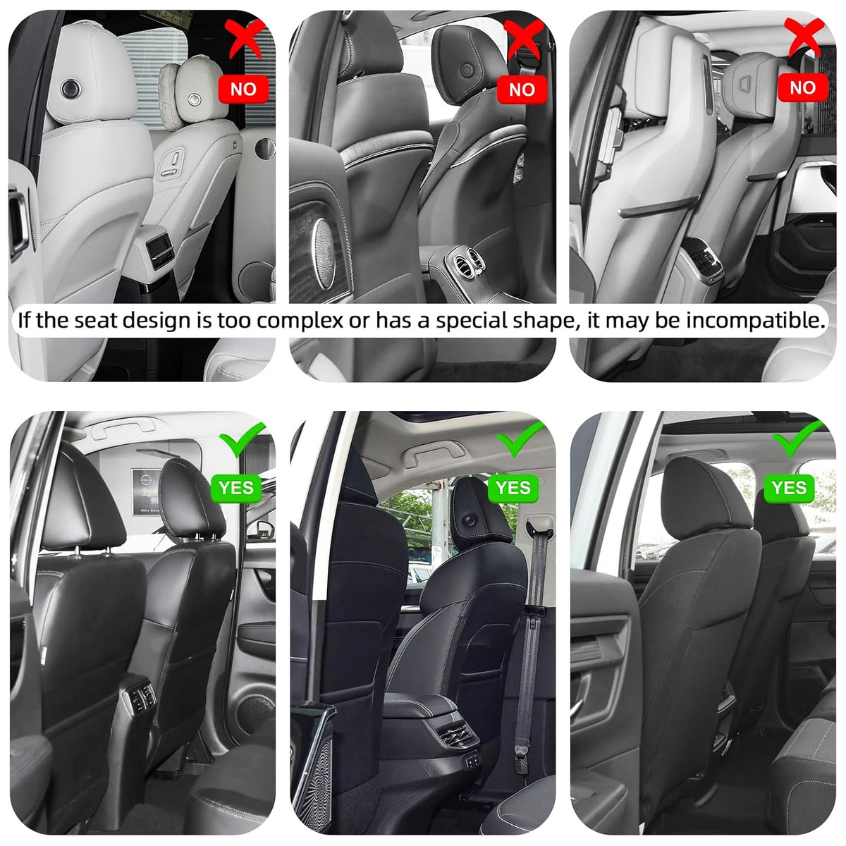 TAIKOO Seat Back Protector w/Dual Pockets,Guards Seats from Kicks & Scuffs