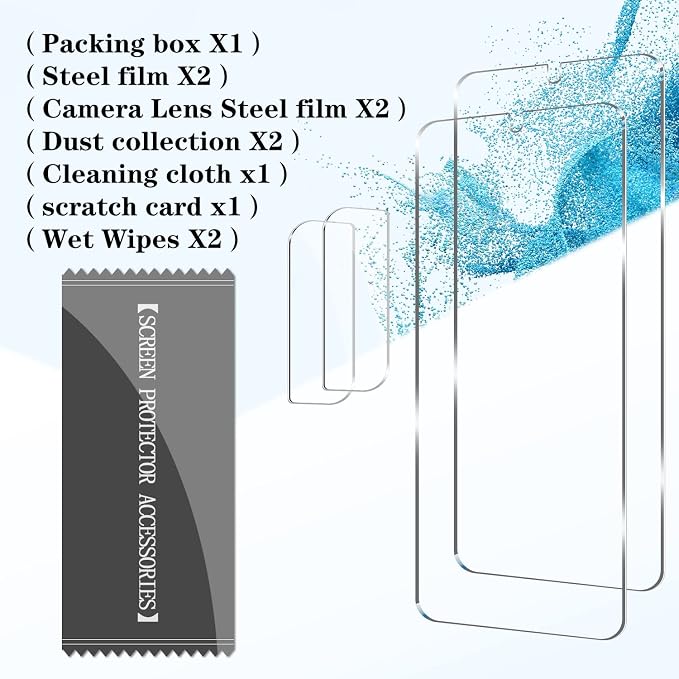 BIGFACE Galaxy S22 Plus Tempered Glass Screen Protector, 2 Pack, Anti-Scratch