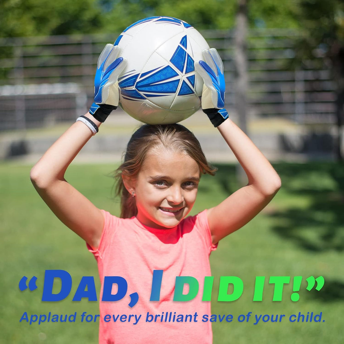 Soccer Goalie Gloves by [Brand Name] - Youth Goalkeeper Gloves with Super Grip Palms & Double Wrist Protection