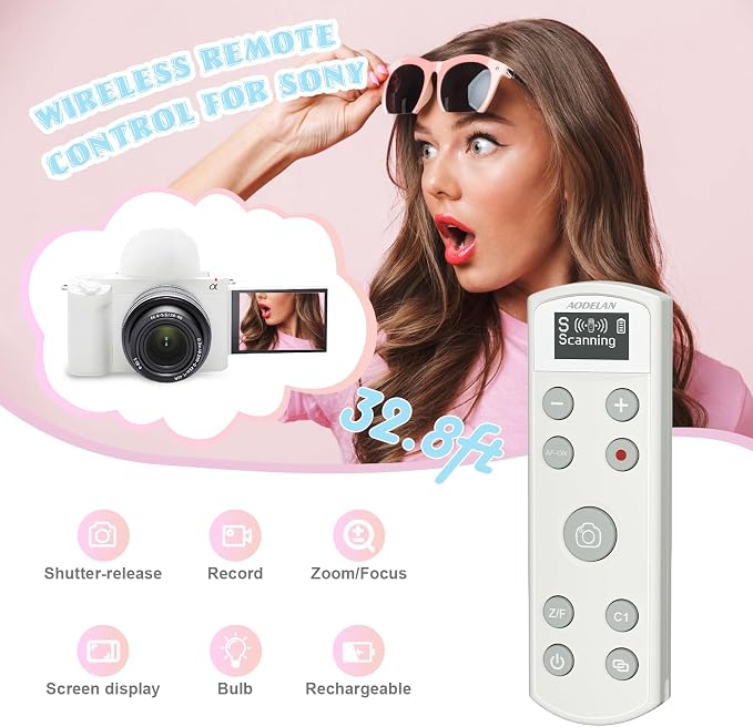 Remote Control for Sony Camera, USB-C Rechargeable Wireless Shutter Release