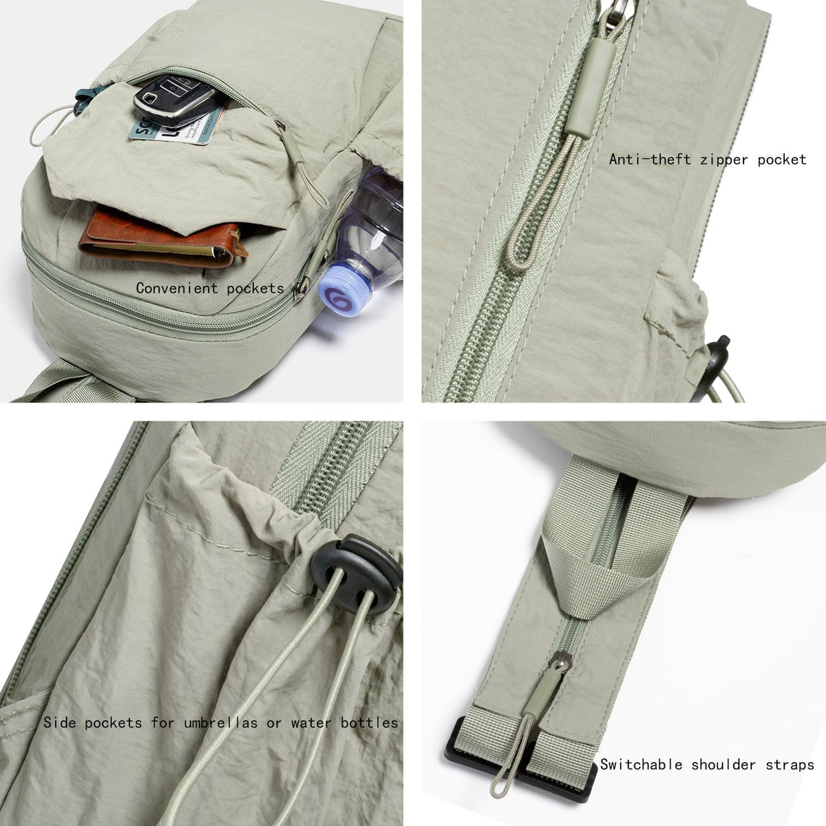 Skiennix Unisex Crossbody Messenger Bag - Durable Sling Backpack for Hiking | Adult Small Size