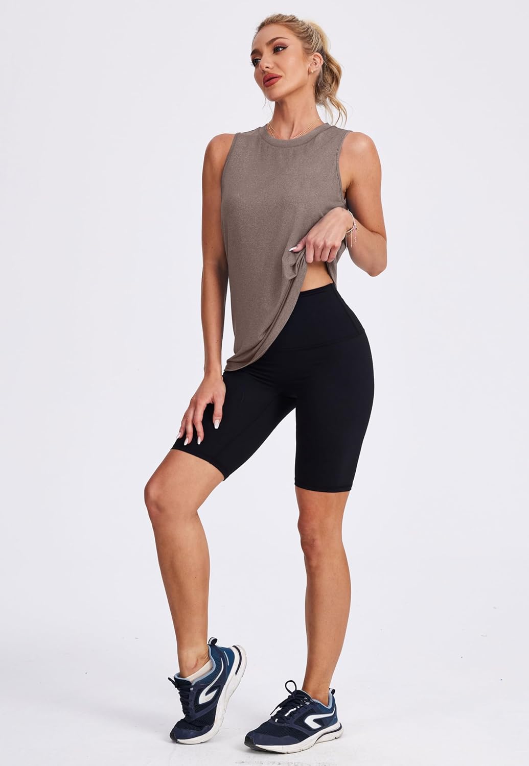 Skiennix Women's Workout Tank Tops - Lightweight Sleeveless Athletic Shirts for Running & Yoga