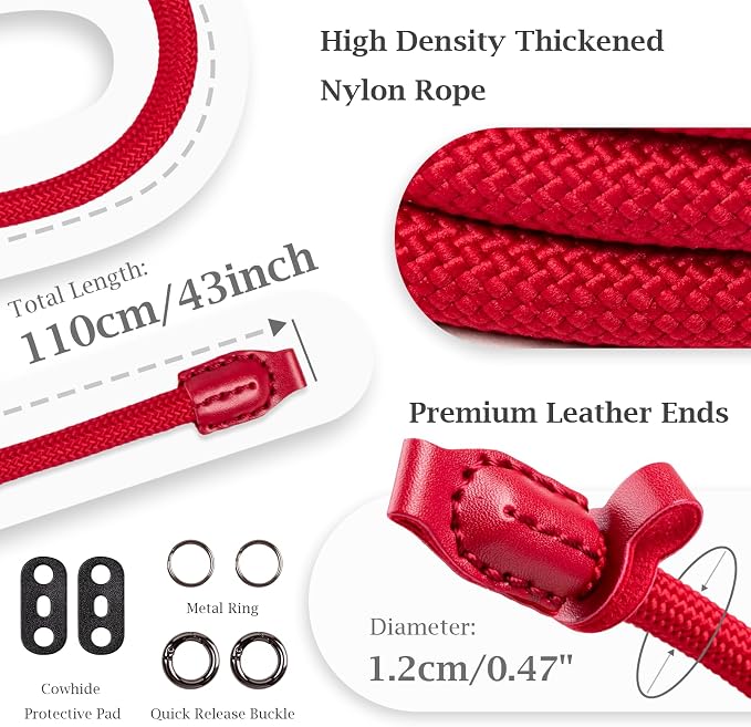 VOVMOEYA Nylon Braided Camera Rope Strap, Camera Neck Shoulder Strap
