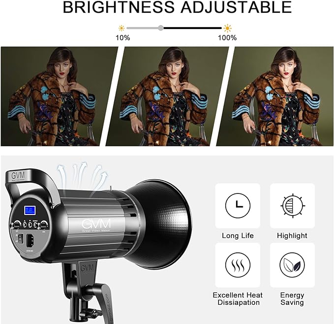 Bi-Color LED Video Light, GVM 100W Photography Lighting