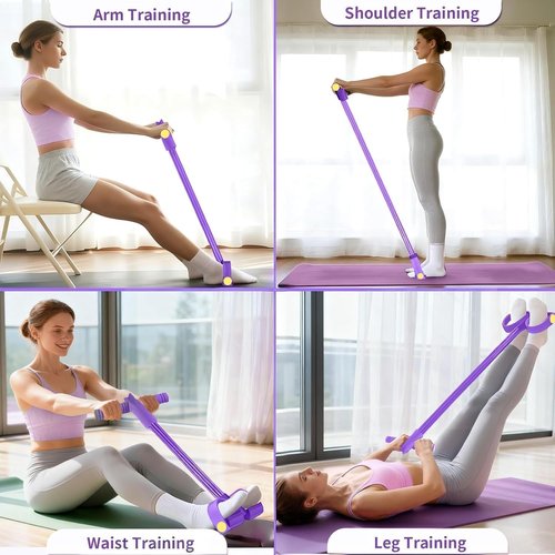Multifunctional Resistance Band by [Brand Name] - Heavy-Duty Pedal System for Full Body Workouts | 6/8/10 Tubes