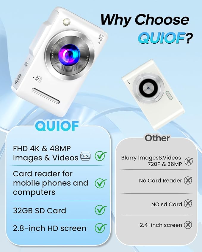 Digital Camera 4K Autofocus Vlogging Camera