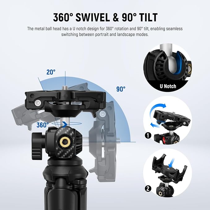 NEEWER Tripod for iPhone with Remote, Mini Flexible Phone Tripod Stand Vlog