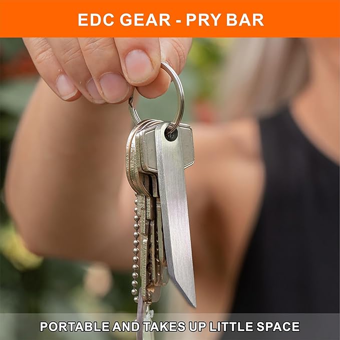 2 PCS Pry Bar EDC Pry Bar for Every Day Carry Small Pry Bar EDC,Stainless Steel Pry Bar