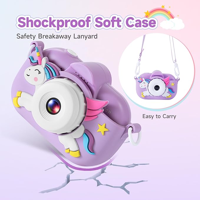 Kids Camera Toddler Toys for Girls Boys, YEEHAO 32MP Dual Lens Digital Camera