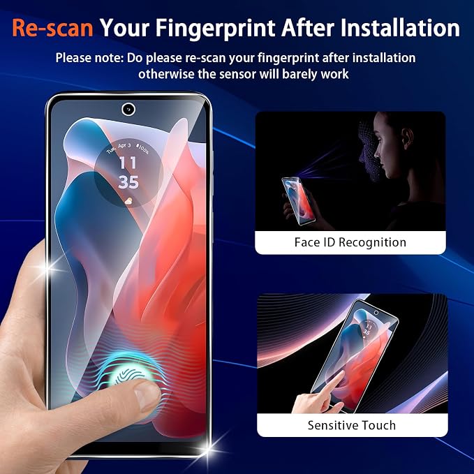 Designed for Motorola Moto G Play 5G 2024 Tempered Glass Screen Protector +