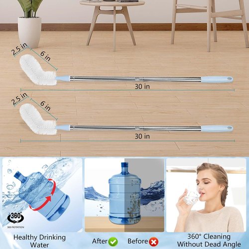 28-Inch Long Bottle Brush by [Brand Name] - 2-Pack Water Bottle Cleaner with Bendable Head & Durable Nylon Bristles