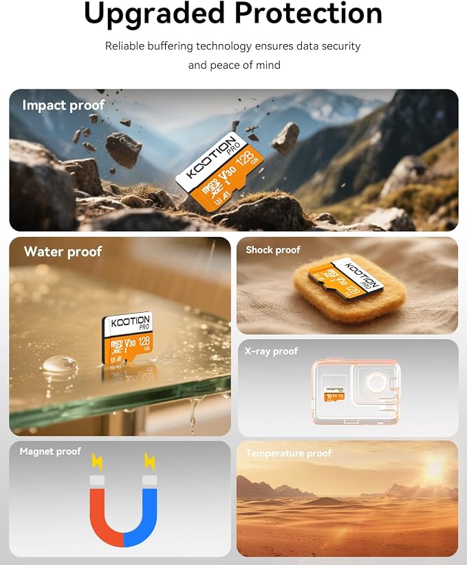KOOTION 128GB 10-Pack Micro SD Card