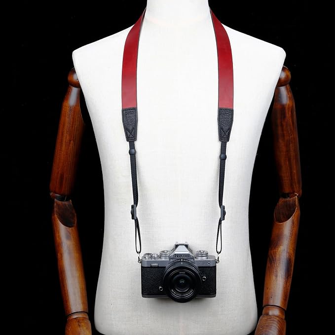 Crazy Horse Leather Camera Strap, Vintage Camera Strap, Adjustable Camera Neck