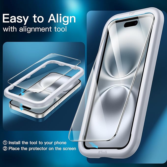 JETech Screen Protector for iPhone 16 6.1-Inch