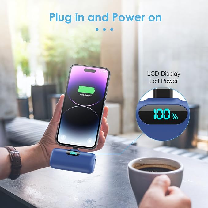 Small Portable Charger for iPhone 5000mAh, PD Fast Charging Power Bank,Mini Battery Pack Portable Phone Charger Travel Essentials for iPhone 14/14 Pro Max/13/13 Pro/12 Pro/11/XS/XR/X/8/7/6/SE Series