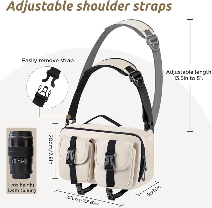 TAAOKA Camera Sling Bag, DSLR Camera Bag