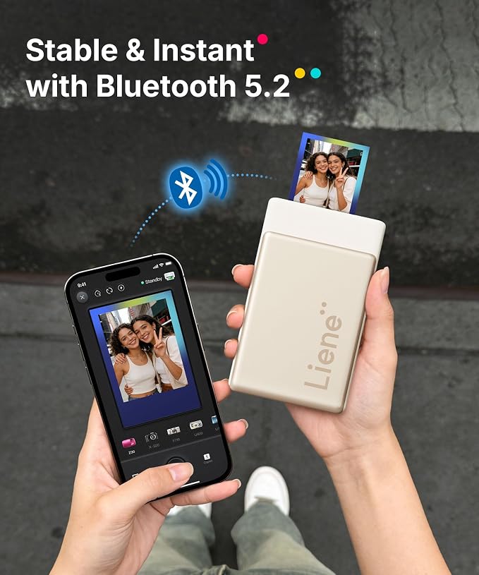 Liene Pearl N200 Pro Portable AI Photo Printer, Instant Mini Picture Printer