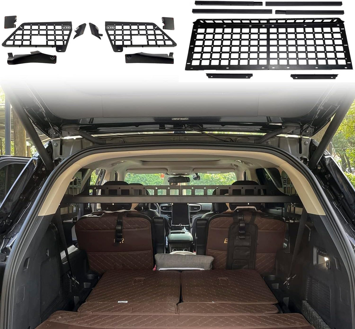 for Ford Explorer 2020-2024 Car Trunk Rack Shelf Luggage Storage Panel Organizer Car Accessories