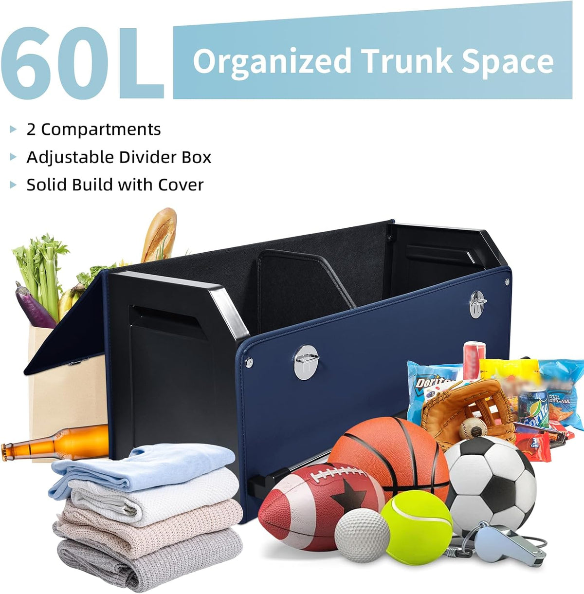 Trunk Organizer for Car with Lid Leather Trunk Organizer Car Organizer