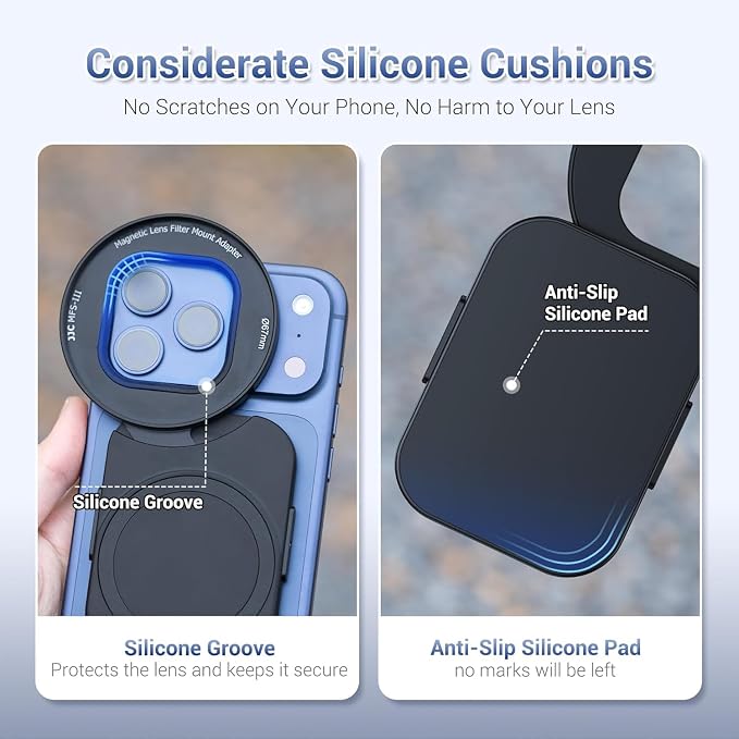 Upgraded 67mm CPL Filter for iPhone 17, Lens Filter Adapter Pouch Set for