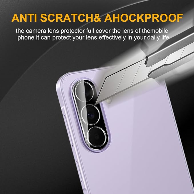 3 Pack Camera Lens Protector for Samsung Galaxy A57/A37 5G, Tempered Glass