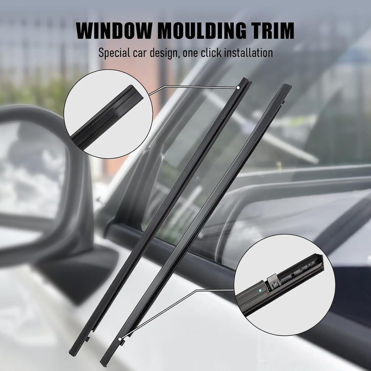ItranMc Car Window Weather Stripping Molding Trim Belt,Compatible with Honda Civic 2016-2021 4-Door Sedan, Replace#72450-TEA-T01 72410-TEA-T01 72950-TEA-T01 72910-TEA-T01