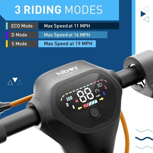 Hiboy S2 MAX Electric Scooter - 500W Motor, 10" Tires, 40.4 Miles Range, 19 MPH Folding Commuter