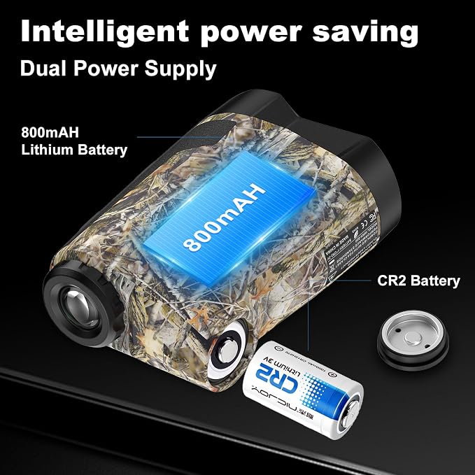 Precision Laser Rangefinder for Golf & Hunting, 800/1000/1300 m Range, 6X
