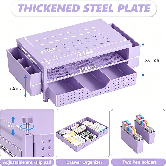 OPNICE Laptop Stand for Desk Organizer, Computer Monitor Stand Riser