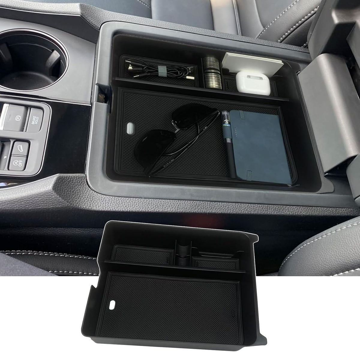 Zxiaochun 2PCS Center Console Organizer for 2023 2024 2025 2026 Honda Pilot