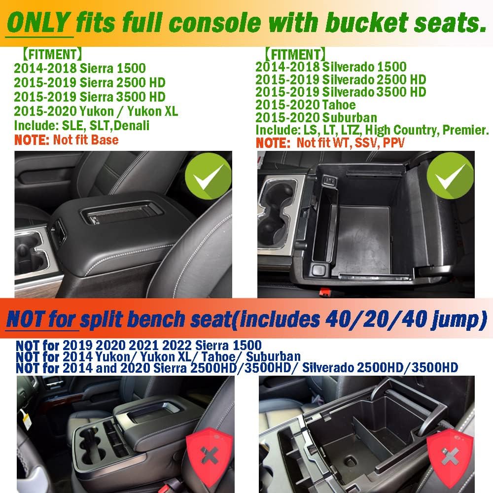 Center Console Organizer for 2014-2018 Silverado 1500 / Sierra 1500