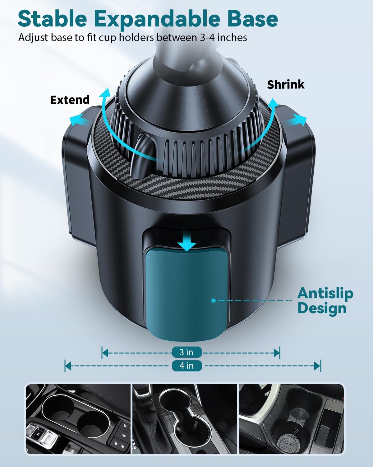 EXELIQ for Qi2 15W Magsafe Car Mount Charger, Magnetic Car Cup Phone Holder