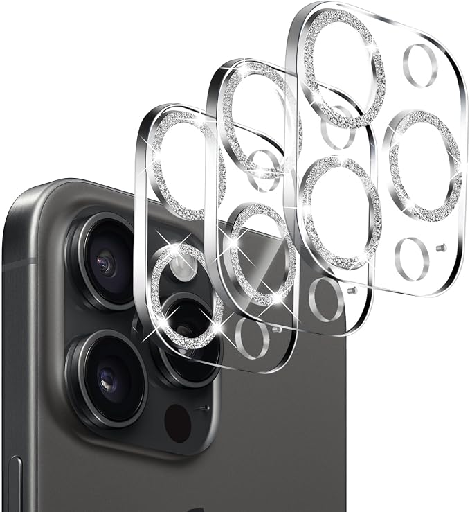 Dengduoduo 3 Pack Tempered Glass Camera Lens Protector