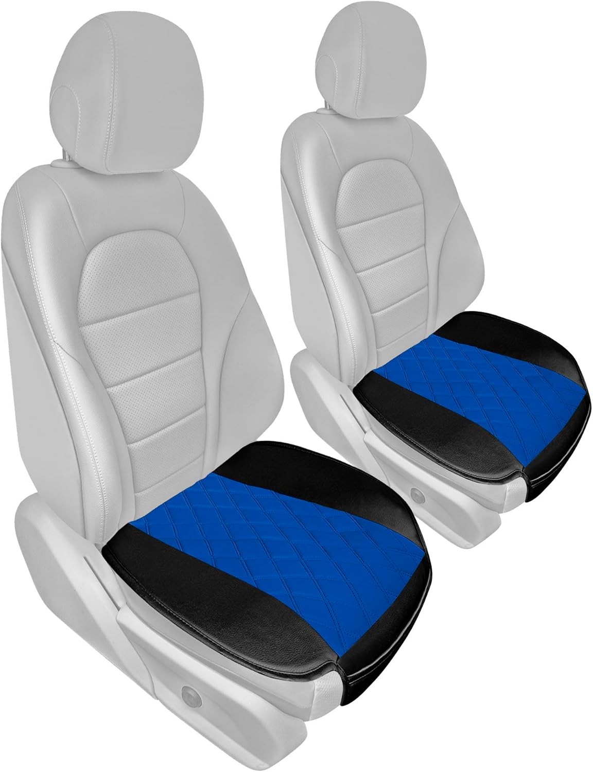 FH Group Car Seat Cover Cushion - 2 Pack Seat Covers for Cars Trucks SUV, Faux Leather Car Seat Cushions, Waterproof Car Seat Cover Cushion, Universal Fit Car Seat protector Front Set Red
