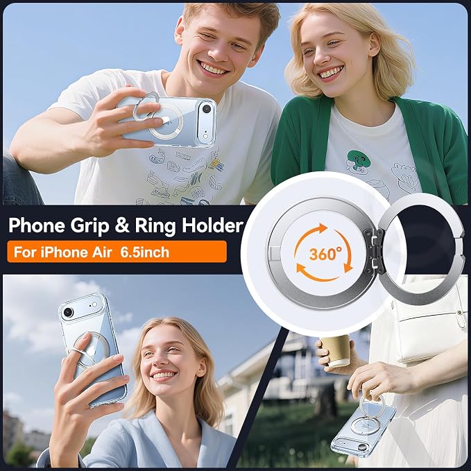 toushion 3 in 1 for iPhone Case Clear, Shockproof for iPhone Air
