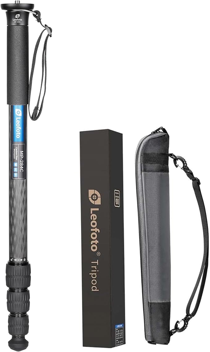 Leofoto MP-284C 65" 4-Section Carbon Fiber Portable Monopod, Lightweight