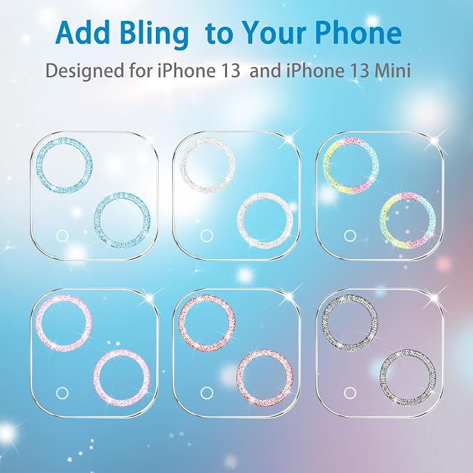 【3 Pack】Dengduoduo Tempered Glass Camera Lens Protector