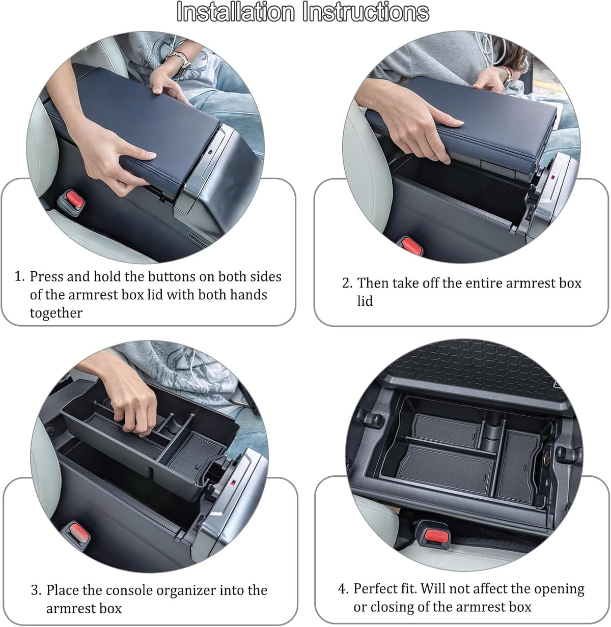 Center Console Organizer for Toyota RAV4 2026 Accessories Storage Tray