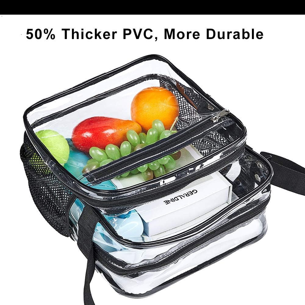 Skiennix Clear Bag - Stadium Approved Crossbody Messenger Shoulder Bag with Adjustable Strap | Ideal for Concerts & Sports Events