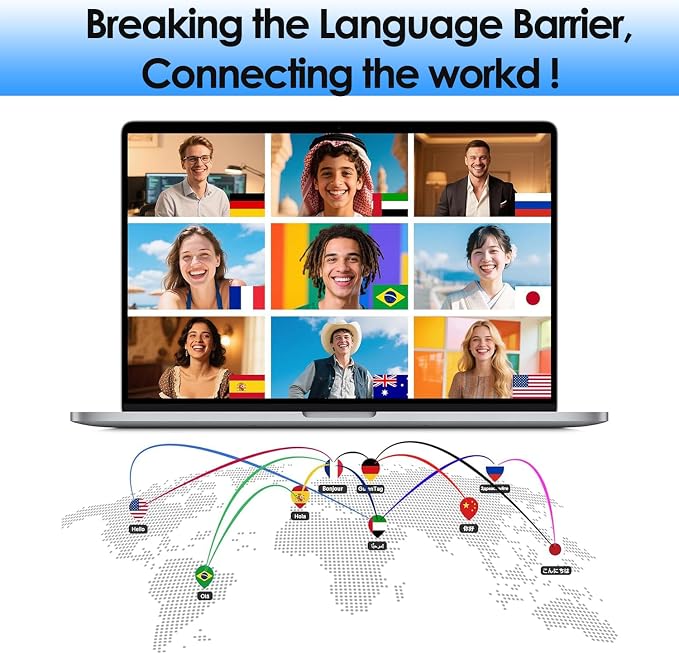 JMFONE AI Language Translator Device, No WiFi Needed, 150+ Languages Instant
