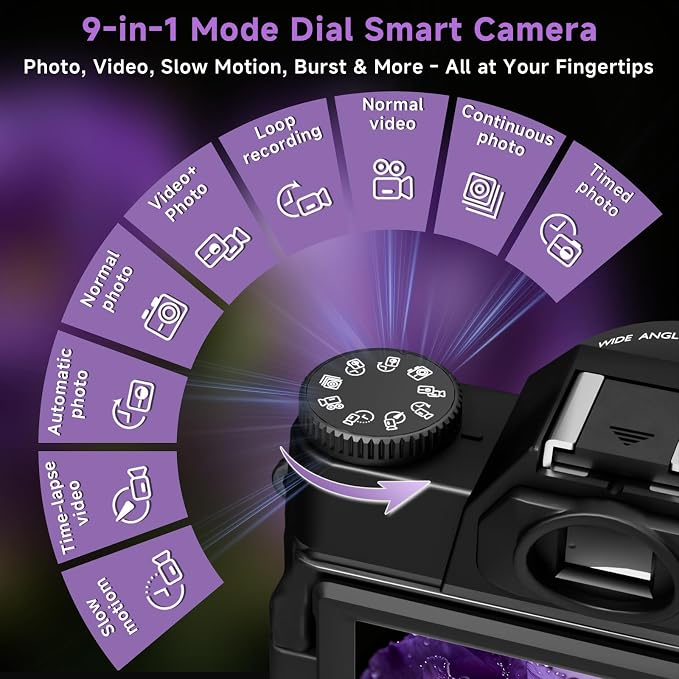 6K Digital Camera for Photography Autofocus, 2026 Upgraded 64MP WiFi Vlogging