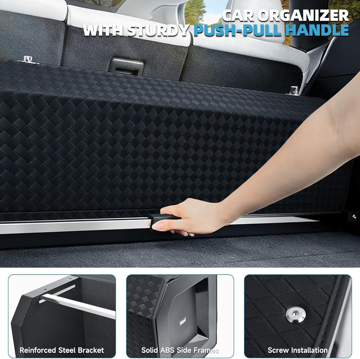 SUV Trunk Organizers and Storage, Waterproof Leather Car Storage Box