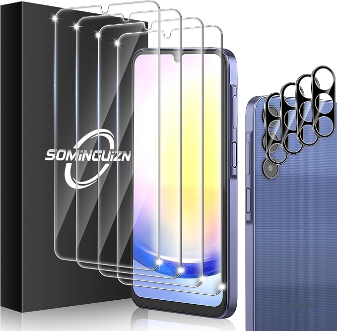 4+4 Pack for Samsung Galaxy A25 5G Screen Protector & Phone Camera Lens