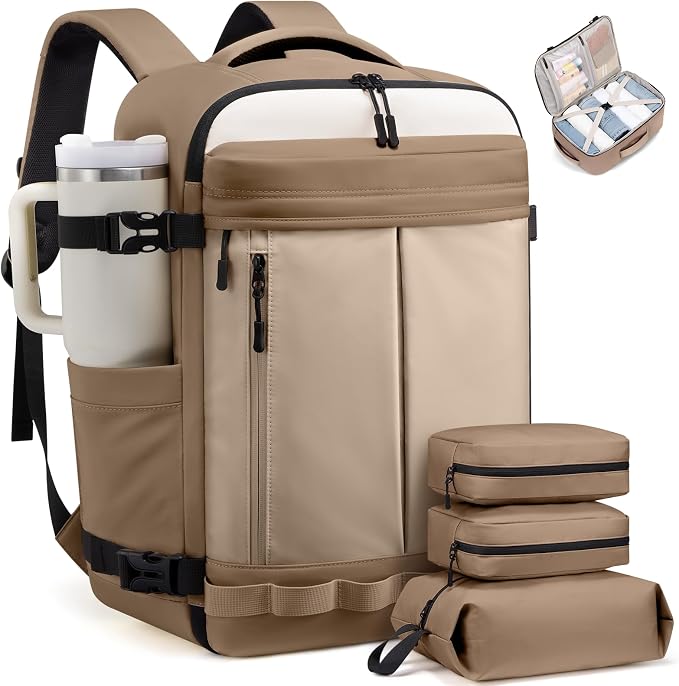 LOVEVOOK 40L Travel Backpack for Women Men, Airline Approved Carry On Luggage