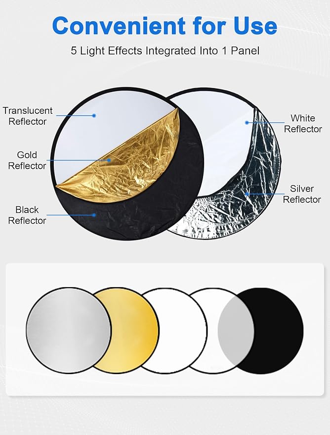 Selens Portable 24inch/60cm Light Reflector