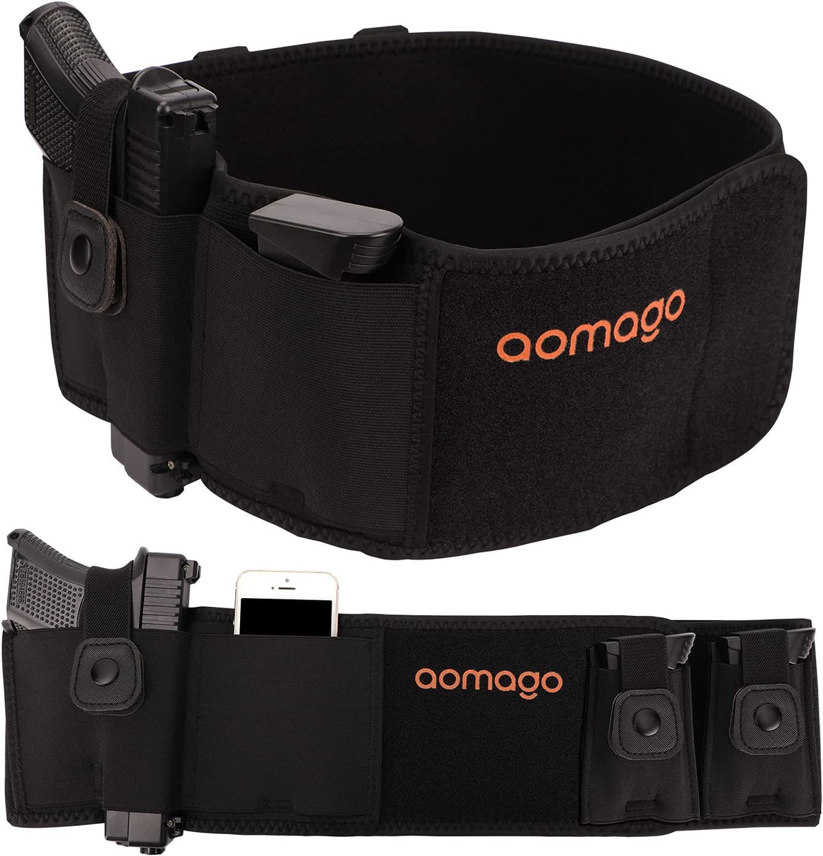 Skiennix Belly Band Holster - Comfortable Neoprene Gun Holster for Glock, Smith & Wesson, Taurus | Fits Most Pistols and Revolvers