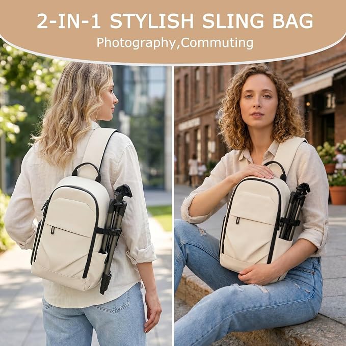 TAAOKA Camera Sling Bag for Photographe – Waterproof Crossbody Camera Bag
