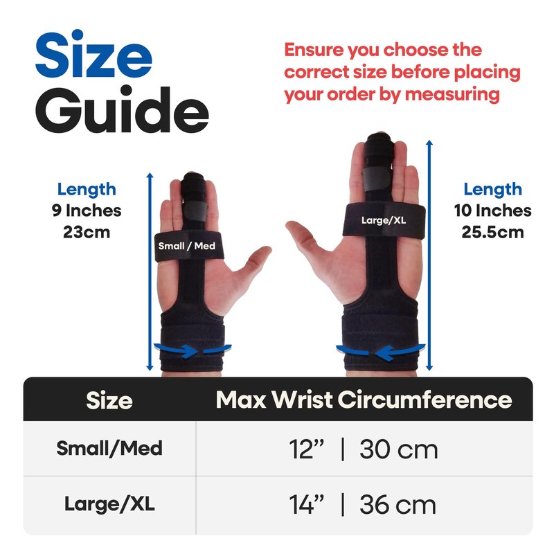Trigger Finger Splint Middle Finger Brace | Middle Finger Splint For Broken or Fractured Middle Finger, Arthritis, Tendonitis, Tenosyvitis | Mallet Trigger Finger Straightener Immobilizer | S/M